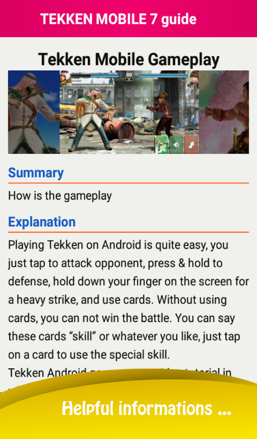 Tekken mobile guide 2018截图1