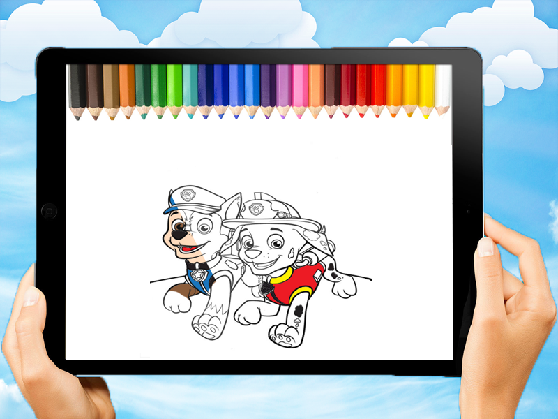 paw coloring pages patro截图2