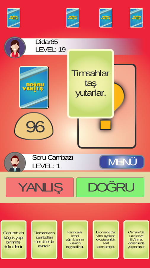 Doğru Yanlış : Soru Cambazı Online截图4