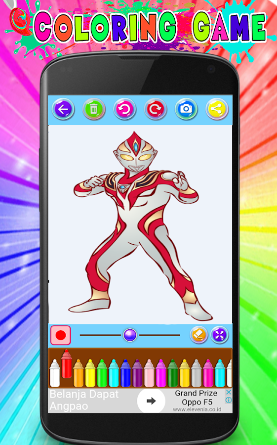 Coloring Game Of Ultraman Zero New截图2