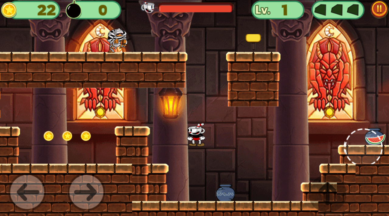 cup on head: Mysterious Castle World Mugman截图3