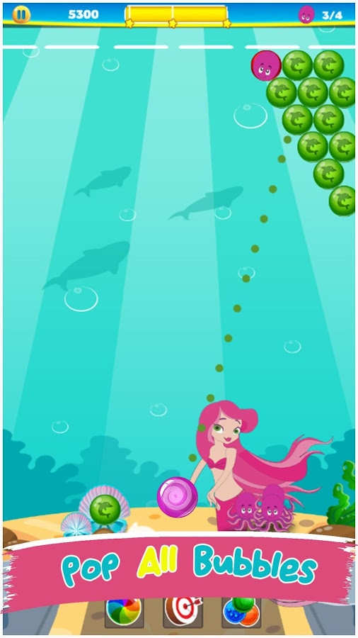 Under Water Mermaid Bubble Shooter截图3