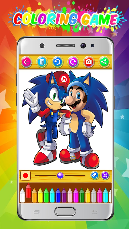 coloring sonic das fans截图5