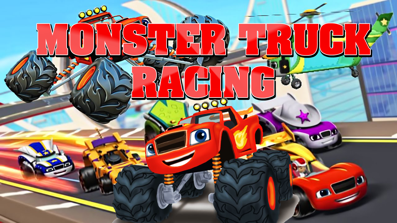 Blaze Truck Monster Machine 4X4 Racing Rush截图3