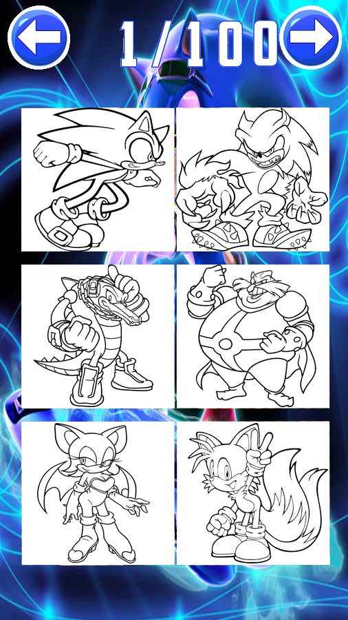 coloring sonic das fans截图4