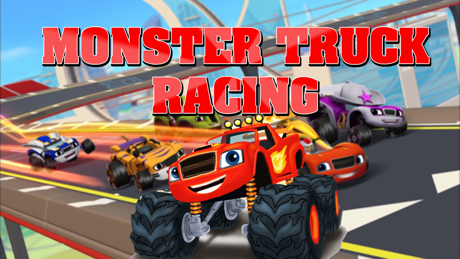 Blaze Truck Monster Machine 4X4 Racing Rush截图4