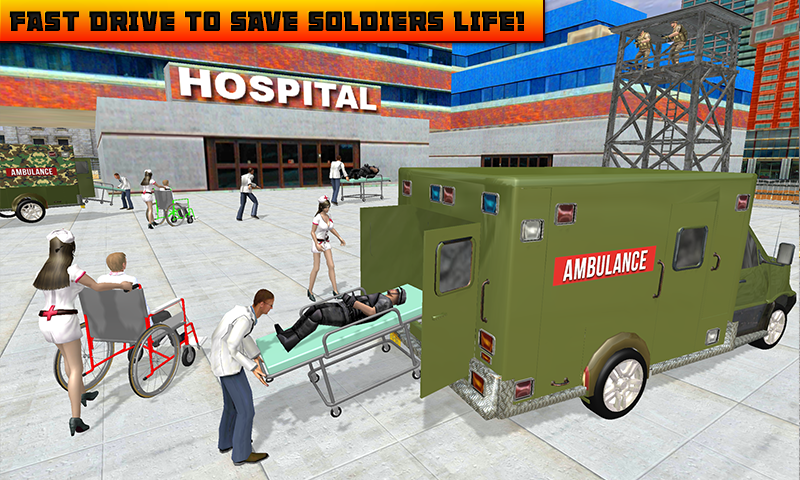 US Army Ambulance Rescue Game Simulator截图4