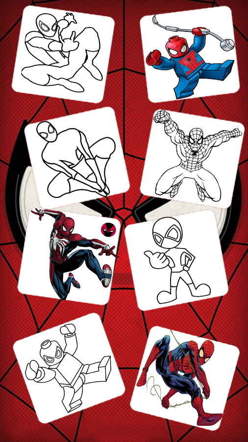 amazing spider hero men coloring book截图5