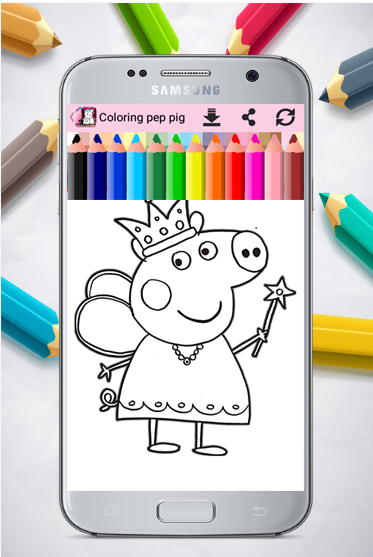 Coloring pappa Pig截图1