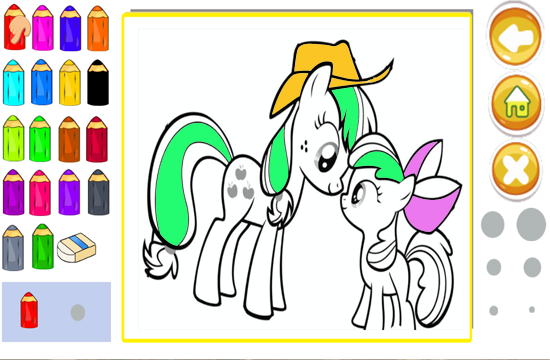 Coloring Pony Paintting Drawing Book Game截图2