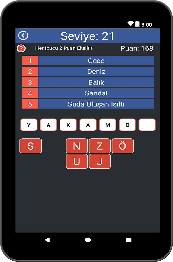 5 Kelime 1 İşlem: Kelime Oyunu截图4