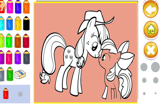 Coloring Pony Paintting Drawing Book Game截图5