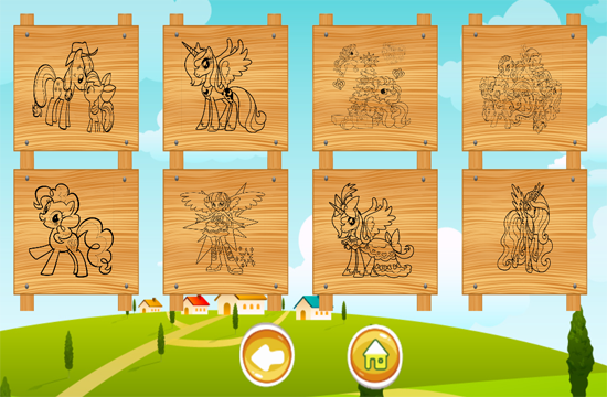 Coloring Pony Paintting Drawing Book Game截图4