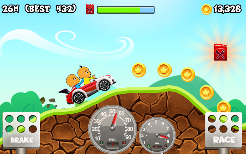 Upin Hill Race Games截图3