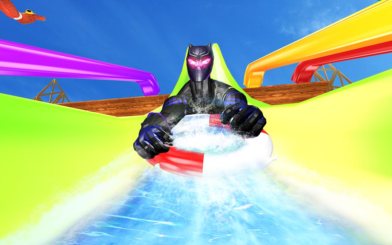 Real Water Slide Superhero Amusement Park Stunts截图4