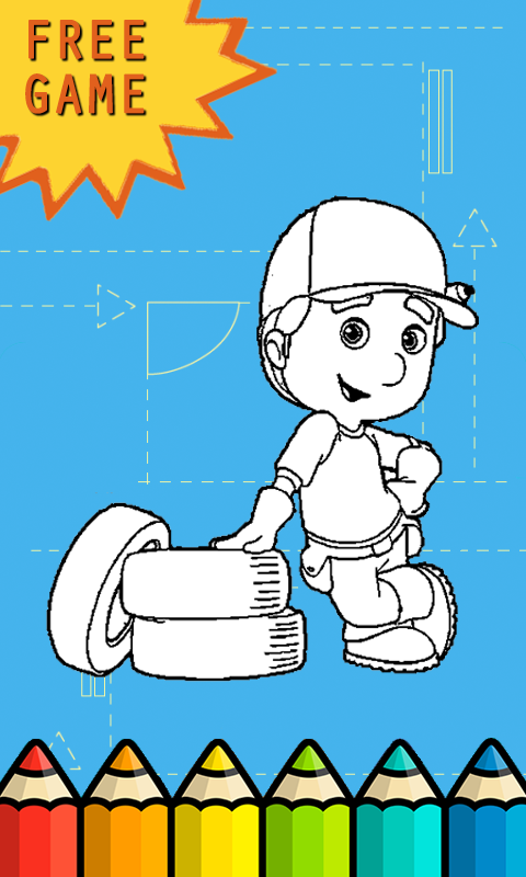 Handy Super Boy Coloring Page截图3