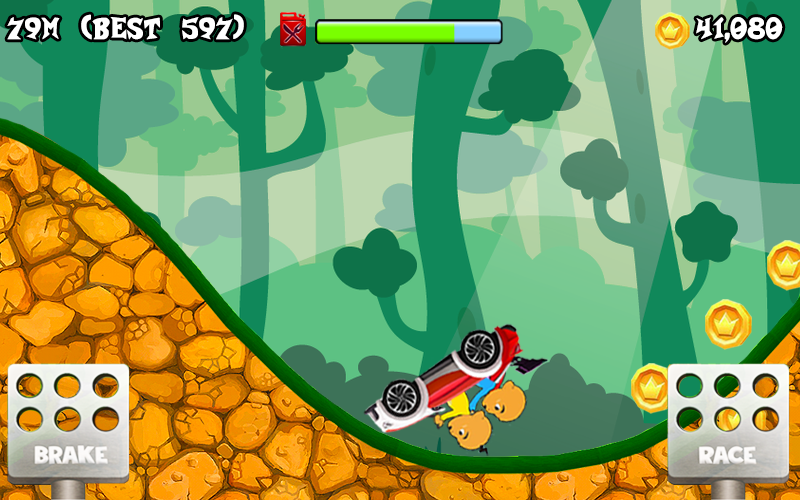 Upin Hill Race Games截图1