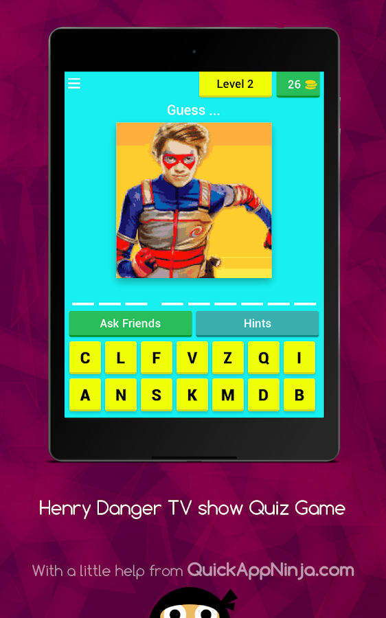 Henry Captain Danger TV show Quiz Game截图2