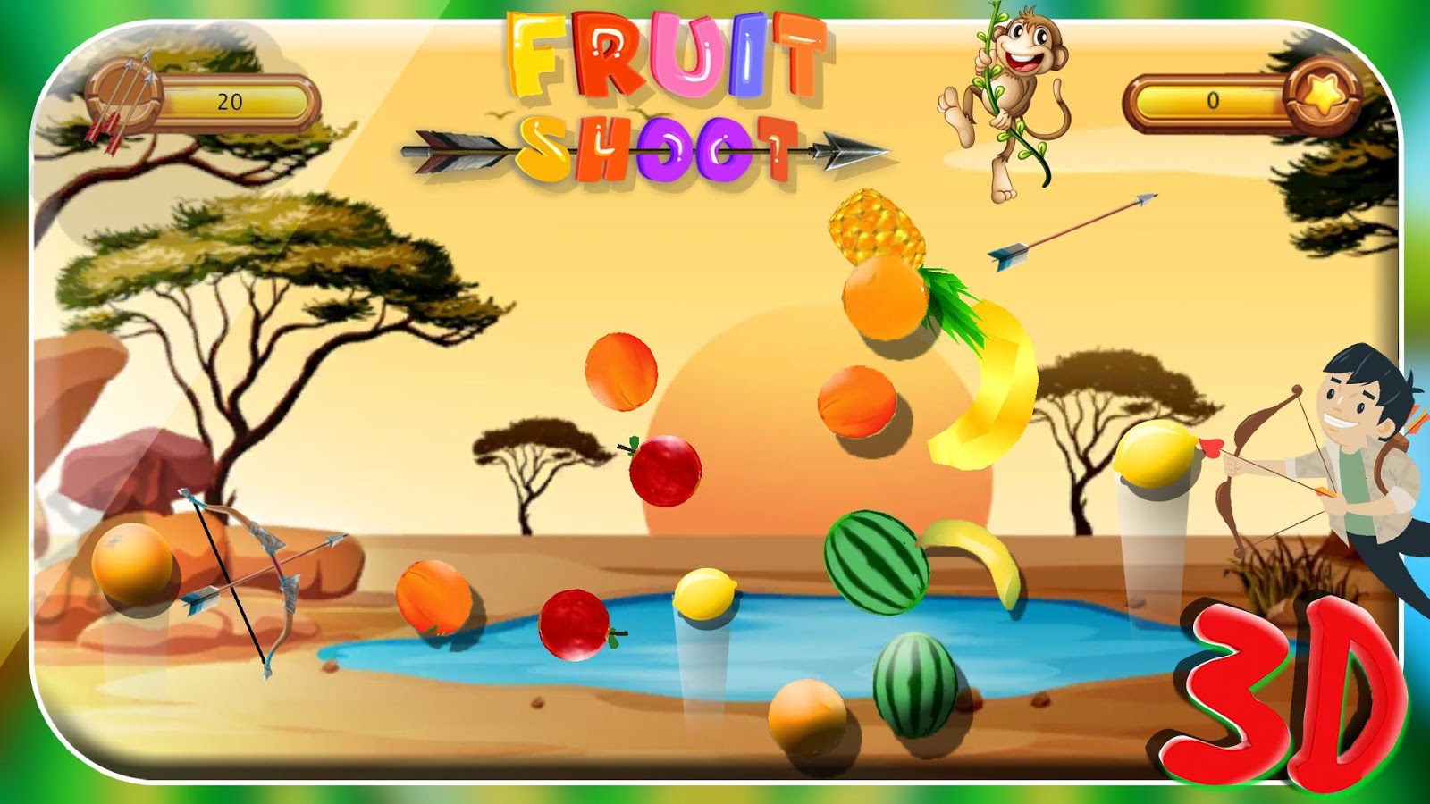 Fruit Shooting Archery - Arrow 3D Games截图1