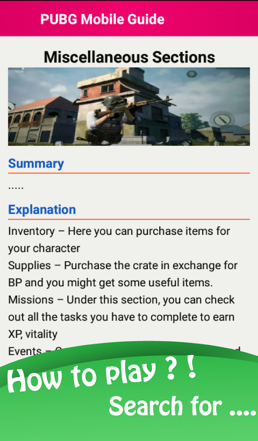 Guide for PUBG Mobile : Tips And Strategy截图2