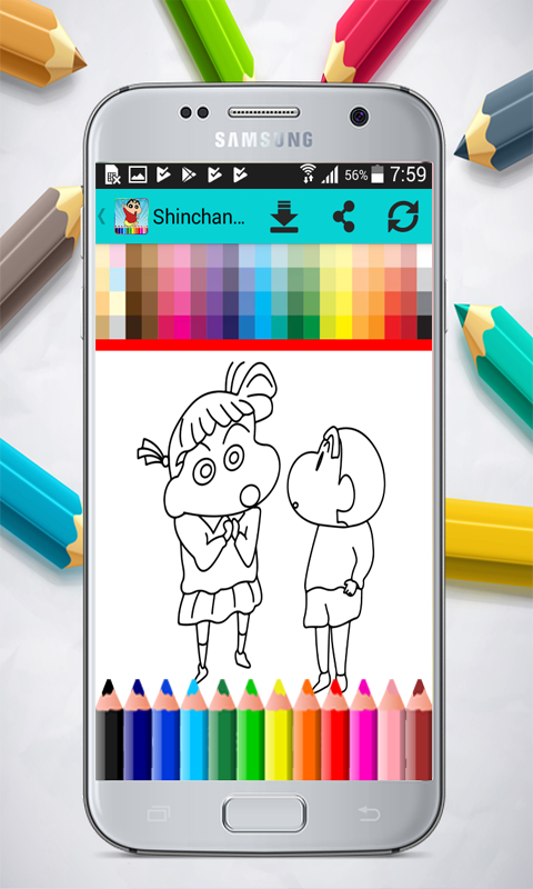 Shinchan Coloring Book截图1