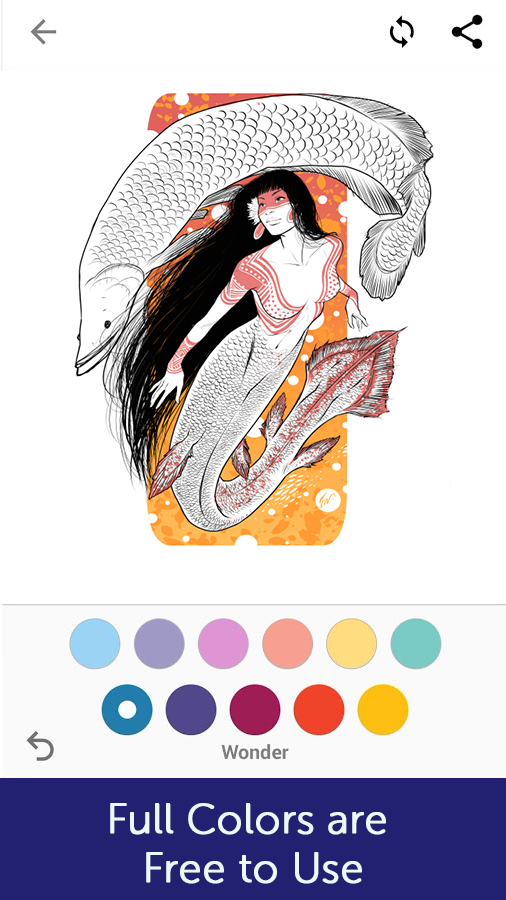 Mermaids: Coloring Book for Adults截图1