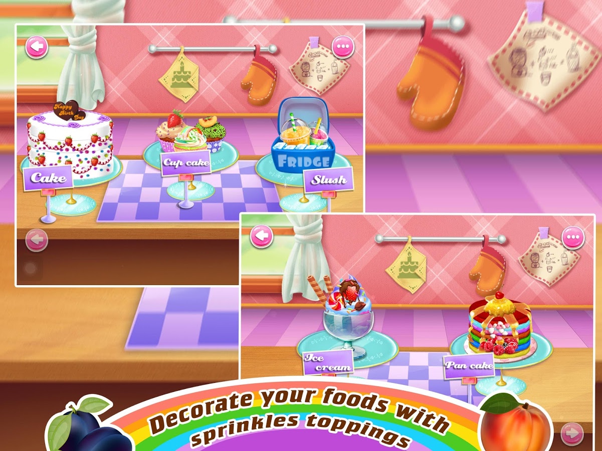 彩虹甜品烹饪店和面包派对截图1