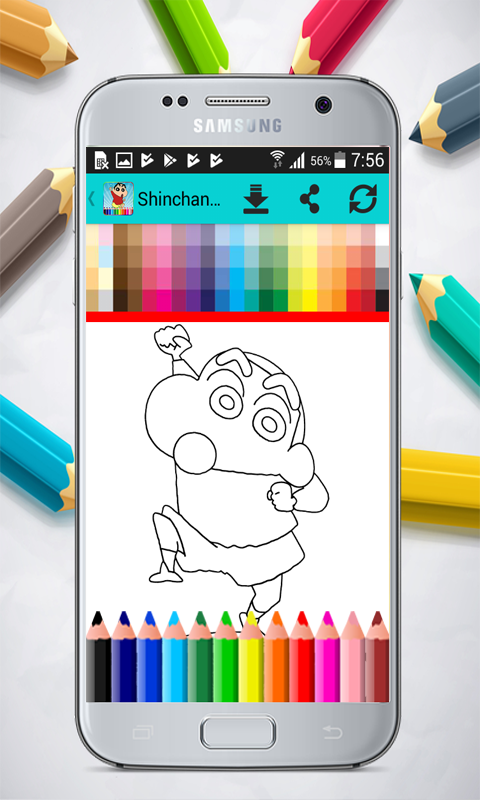 Shinchan Coloring Book截图5