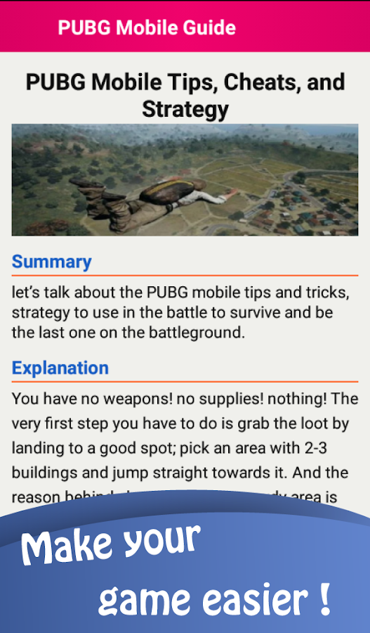 Guide for PUBG Mobile : Tips And Strategy截图3