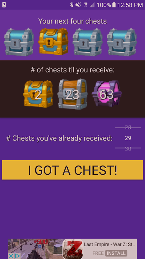 Clash Chest Tracker截图1