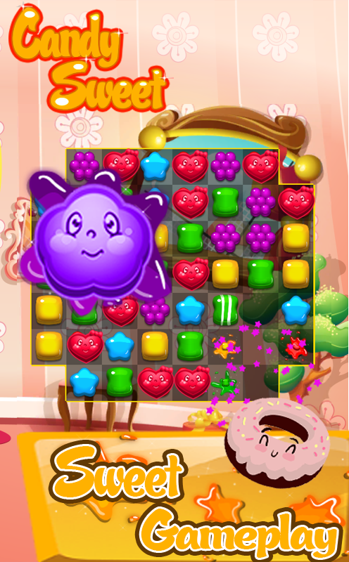 candy sweet saga match-3截图2