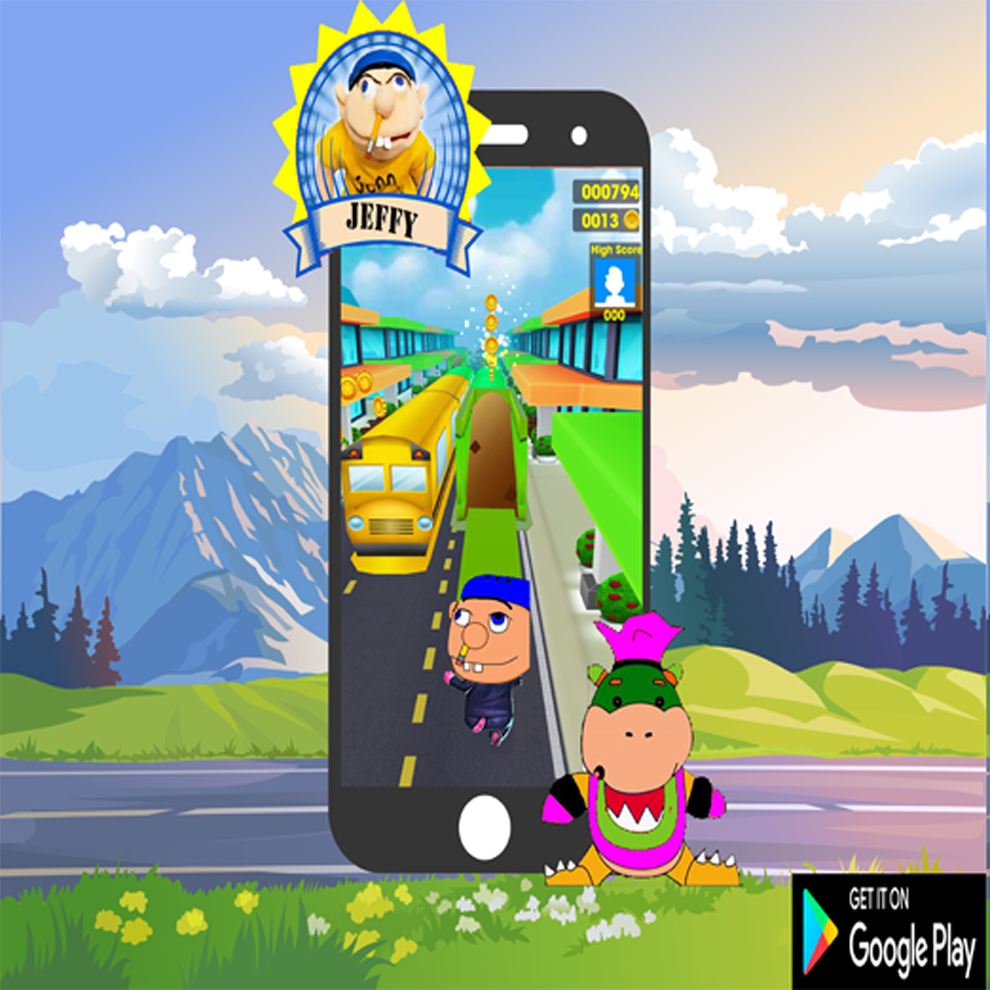 Super jeffy the puppet run kids games截图1