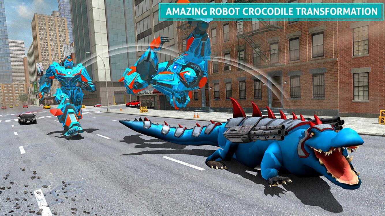 机器人 鳄鱼 游戏 - 改造 机器人 攻击截图1
