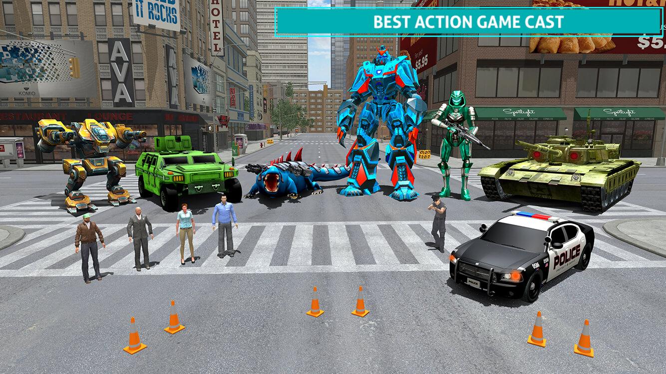 机器人 鳄鱼 游戏 - 改造 机器人 攻击截图2