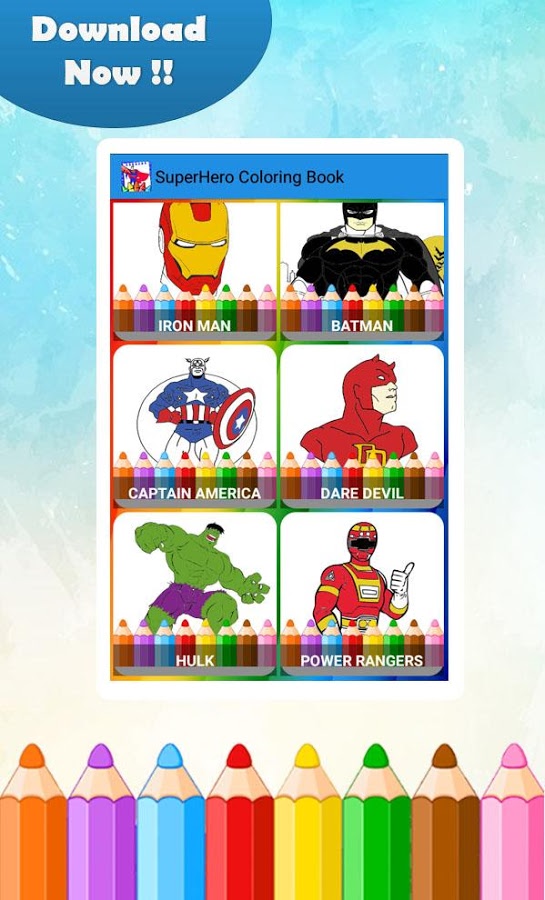 SuperHero Coloring Pages截图2