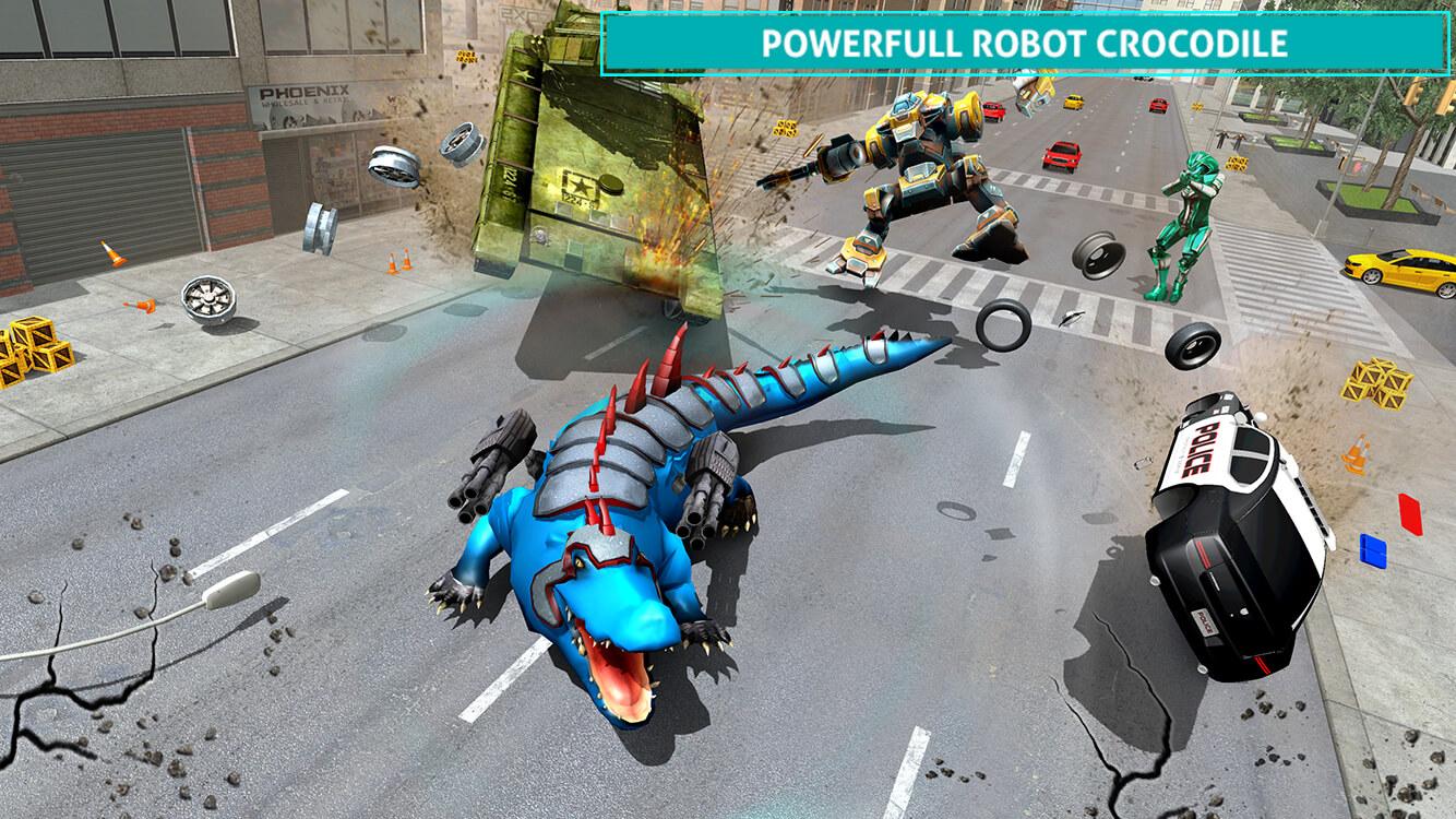 机器人 鳄鱼 游戏 - 改造 机器人 攻击截图5