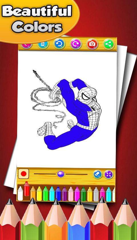 How to color Spider Man for fans截图5