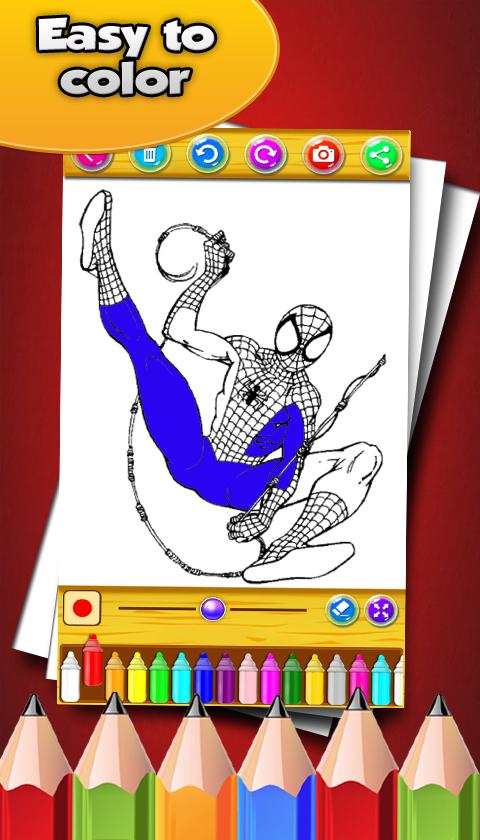 How to color Spider Man for fans截图3