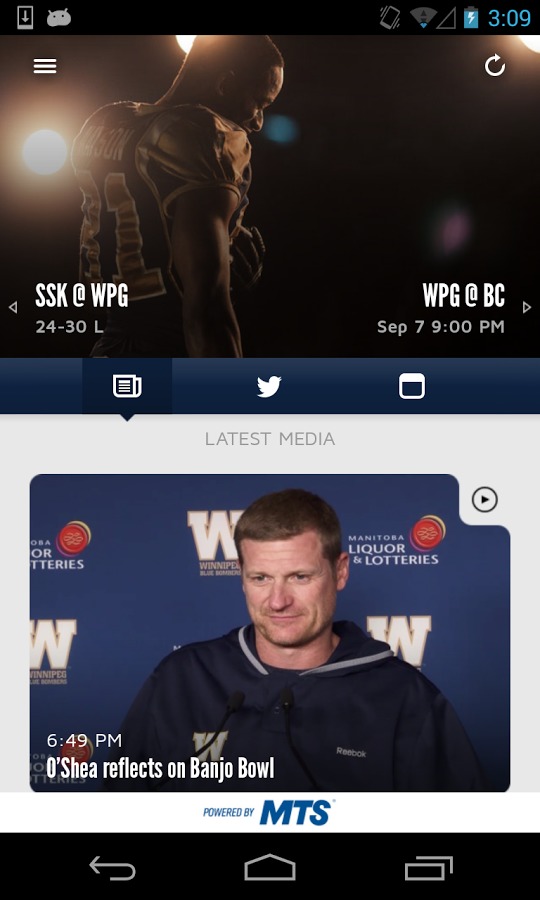 Official Wpg Blue Bombers App截图1