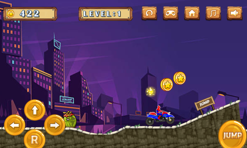 Ultimate MotorCycle Spider-Boy Hill Climb截图3