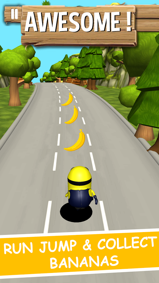 Banana minion game : 3D jungle subway rush截图4