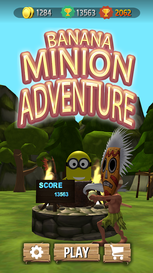 Banana minion game : 3D jungle subway rush截图1