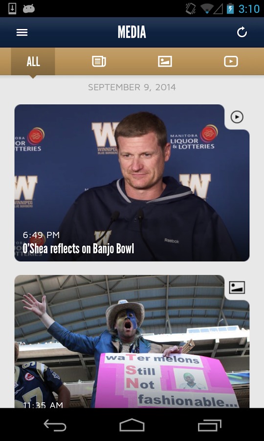 Official Wpg Blue Bombers App截图2