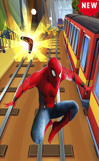 Subway avengers Infinity jump: spiderman & ironman截图2