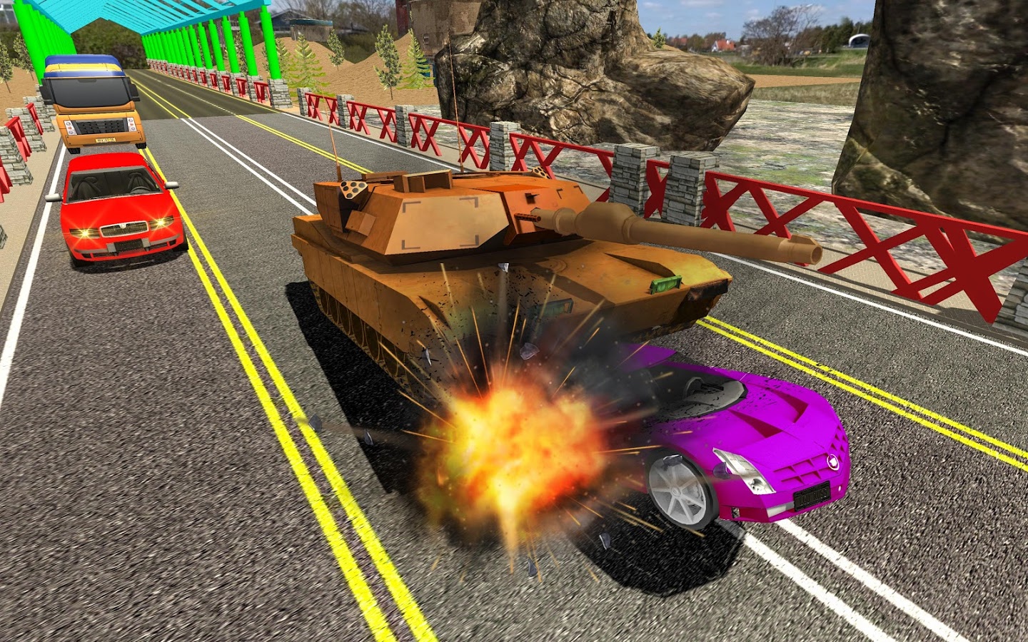 Tank Traffic Racing War截图1