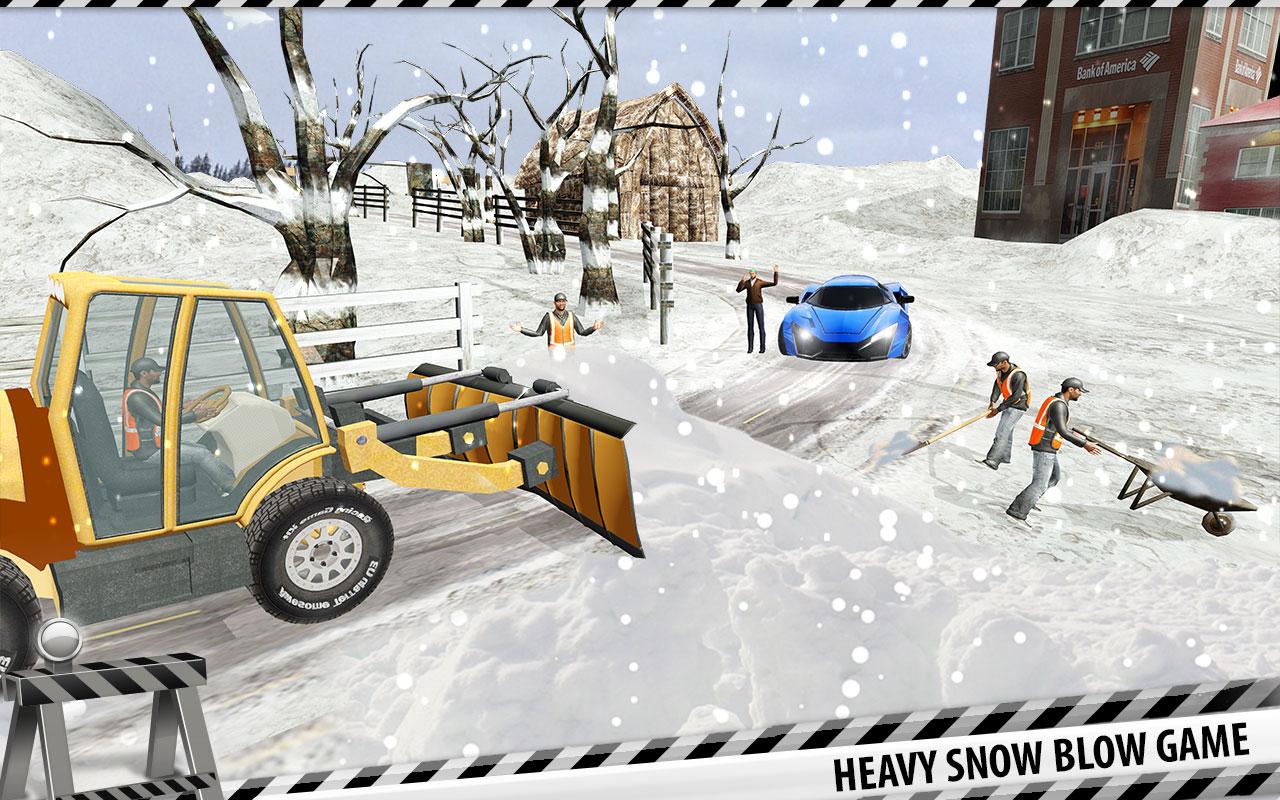 雪犁卡车司机模拟器：吹雪机游戏截图2