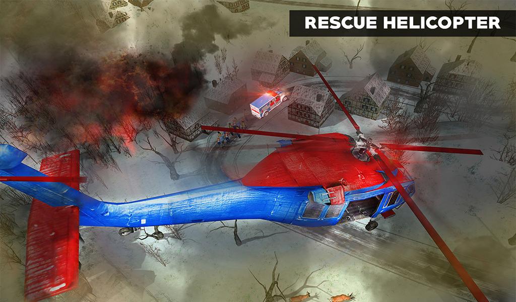 Offroad Ambulance Emergency Rescue Helicopter Game截图3