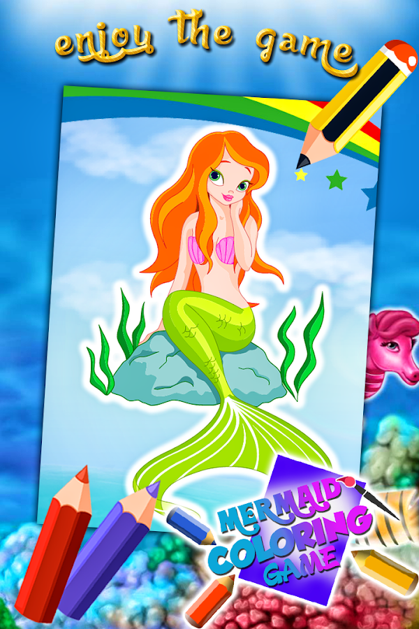 Princess Mermaid Coloring Game截图2