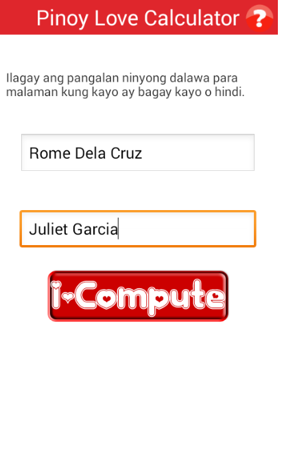 Pinoy Love Calculator截图2