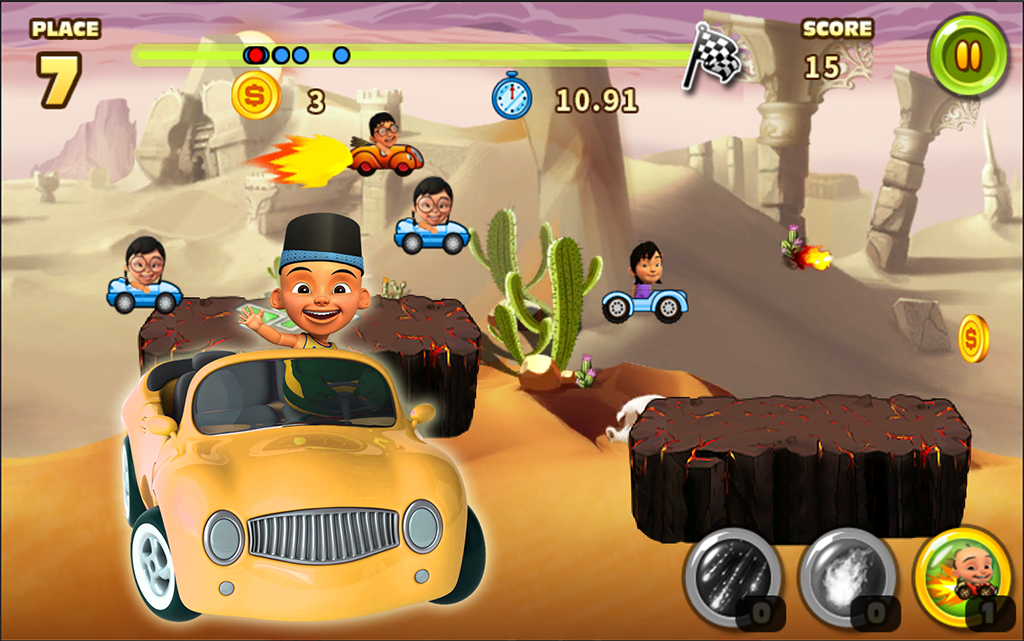 Balapan Mobil Upin Ipin截图2